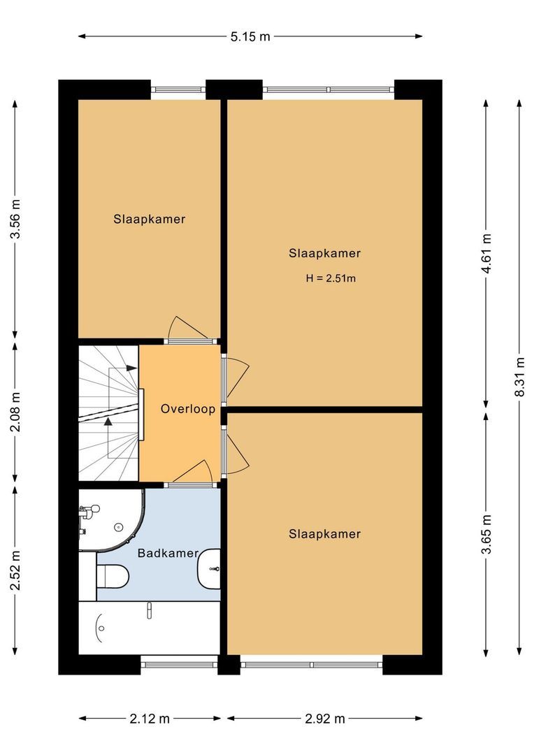 Tolhoren 55, Noordwijk plattegrond-2