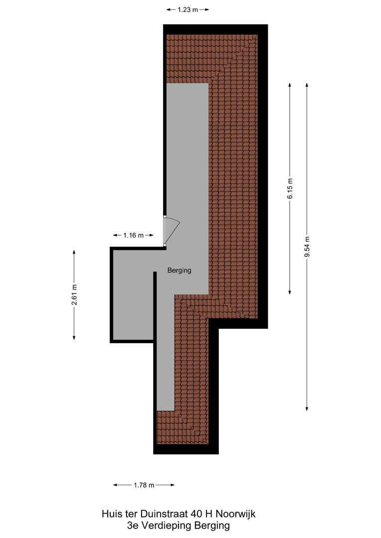Huis ter Duinstraat 40 H, Noordwijk plattegrond-1