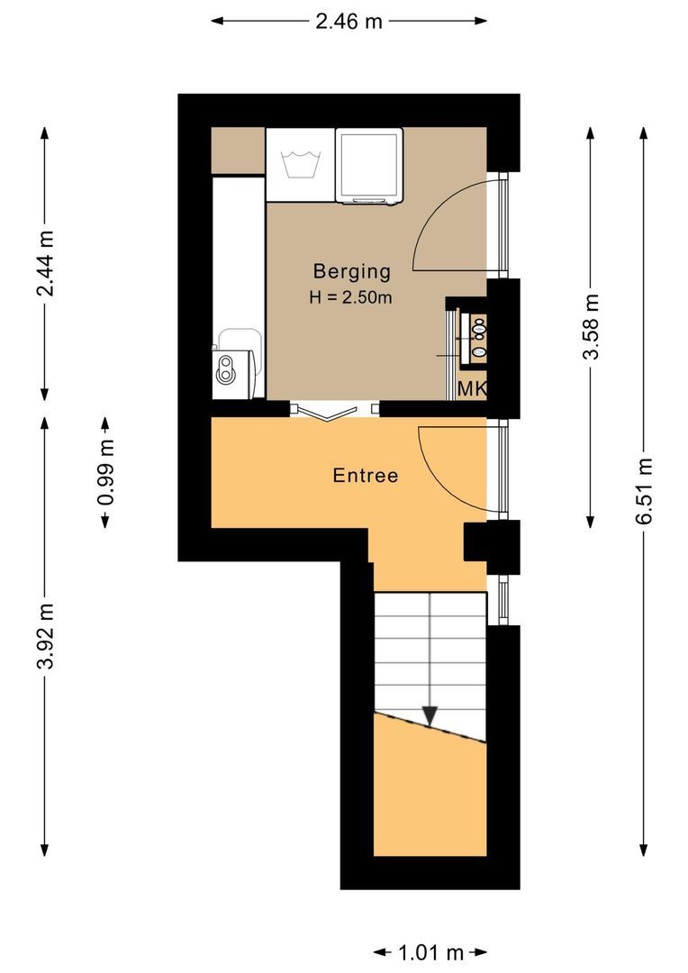 Kerkstraat 19, Noordwijk plattegrond-1