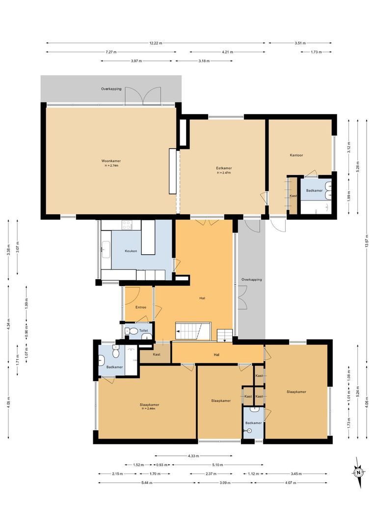 Rembrandtweg 8 A, Noordwijk plattegrond-1