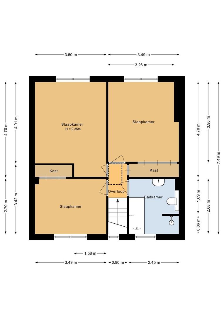 Jacques Urlusstraat 44, Noordwijk plattegrond-2
