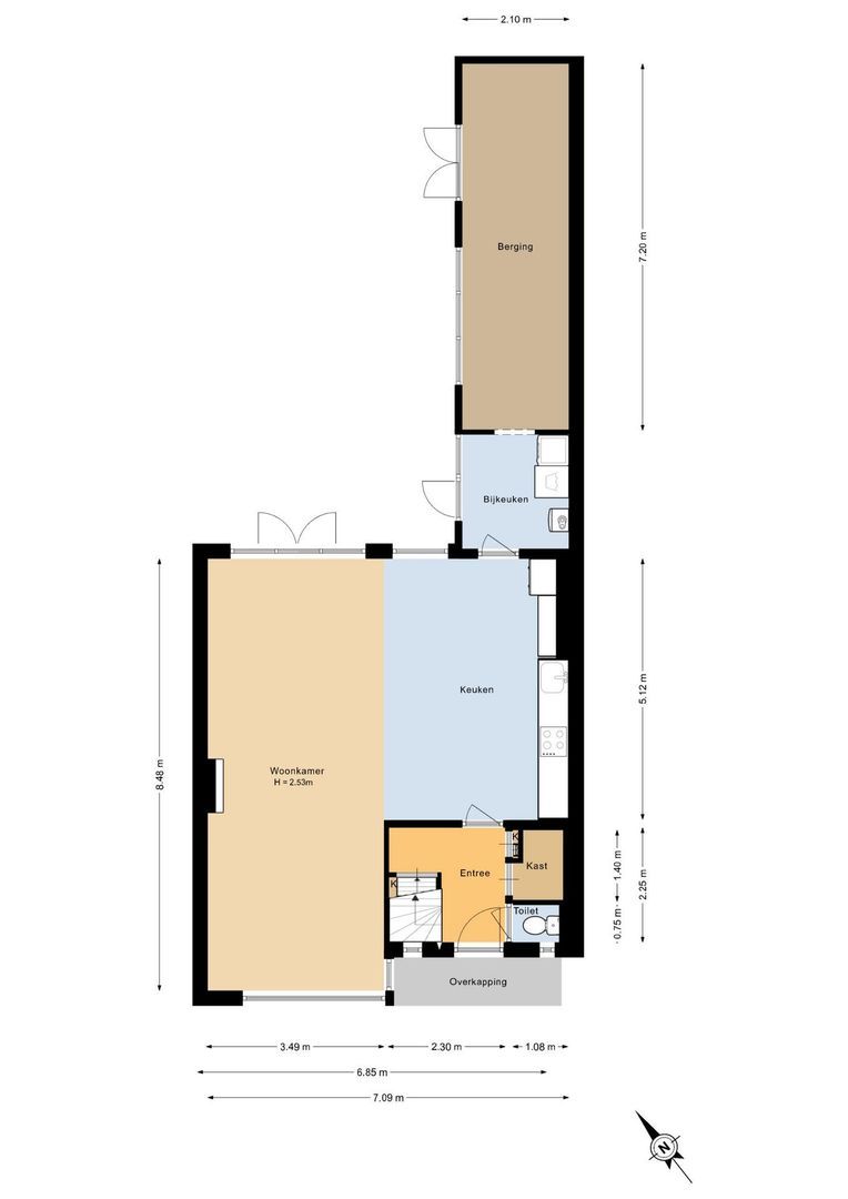 Jacques Urlusstraat 44, Noordwijk plattegrond-1