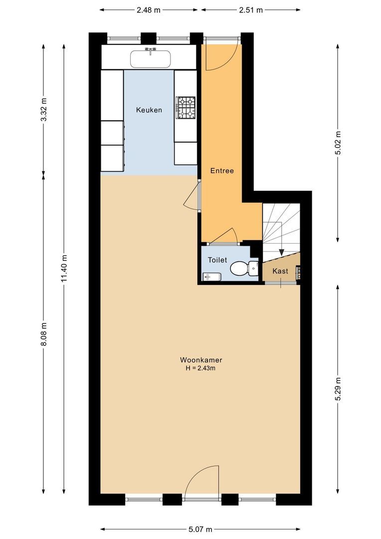 van Speijkstraat 4 A, Noordwijk plattegrond-0