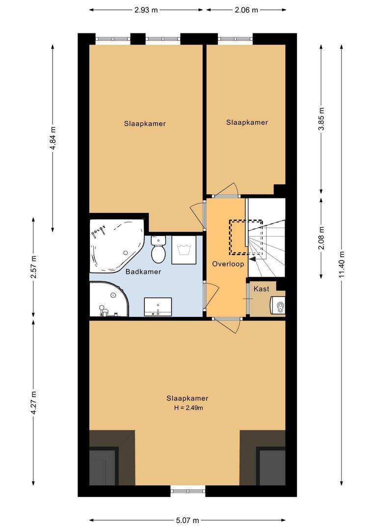 van Speijkstraat 4 A, Noordwijk plattegrond-1