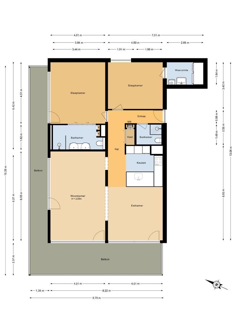 Residence Rembrandt 109, Noordwijk plattegrond-0