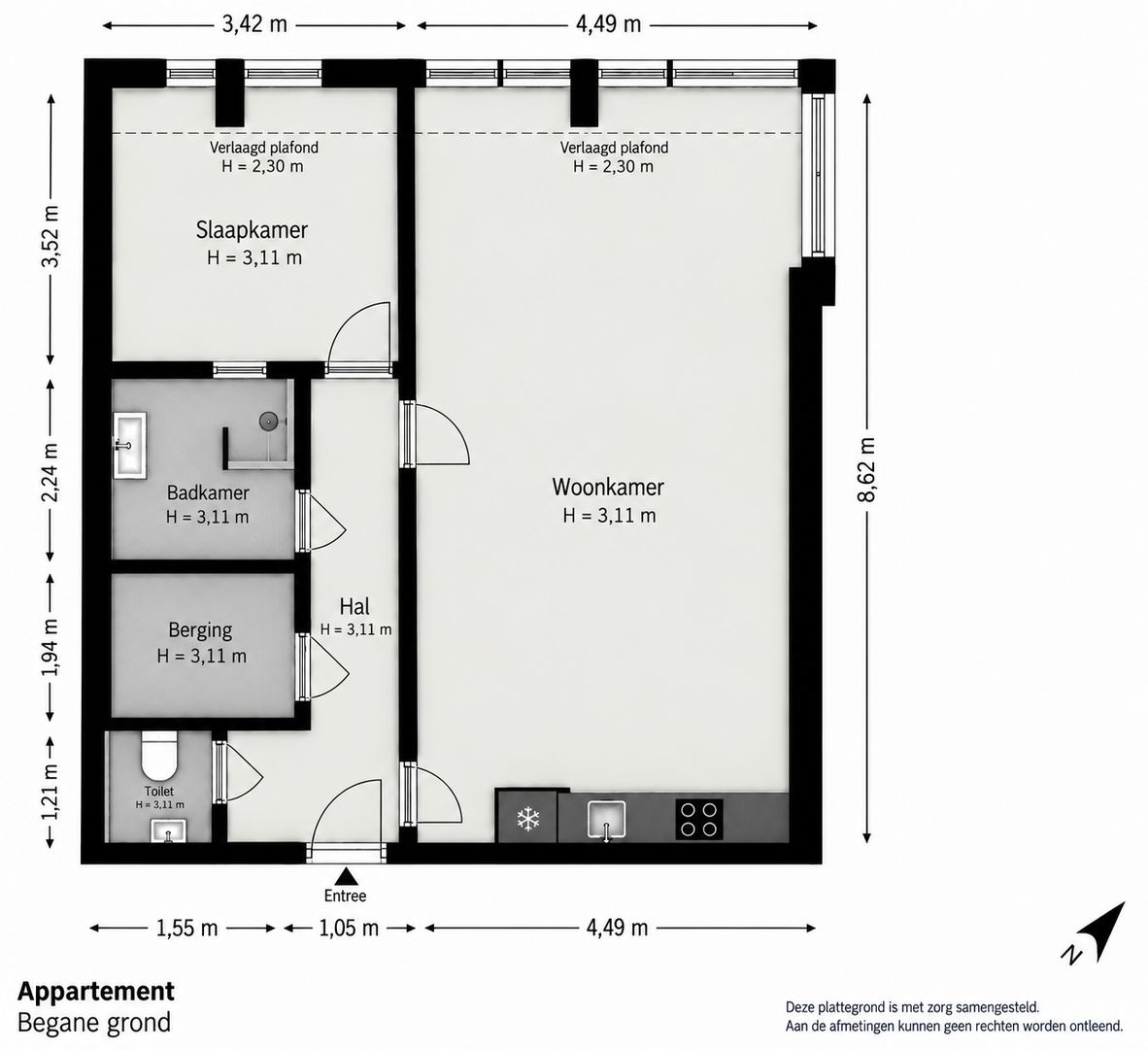 Hoofdstraat 12 D, Noordwijk plattegrond-0