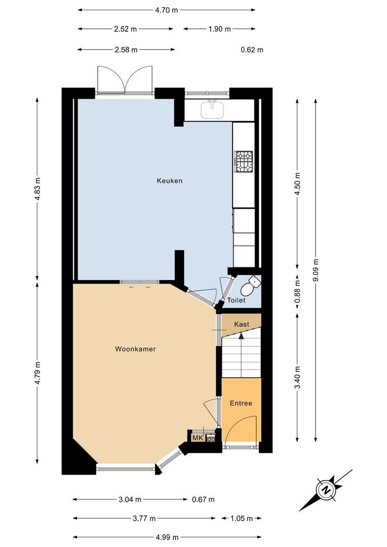 Egbert de Grootstraat 30, Noordwijk plattegrond-1