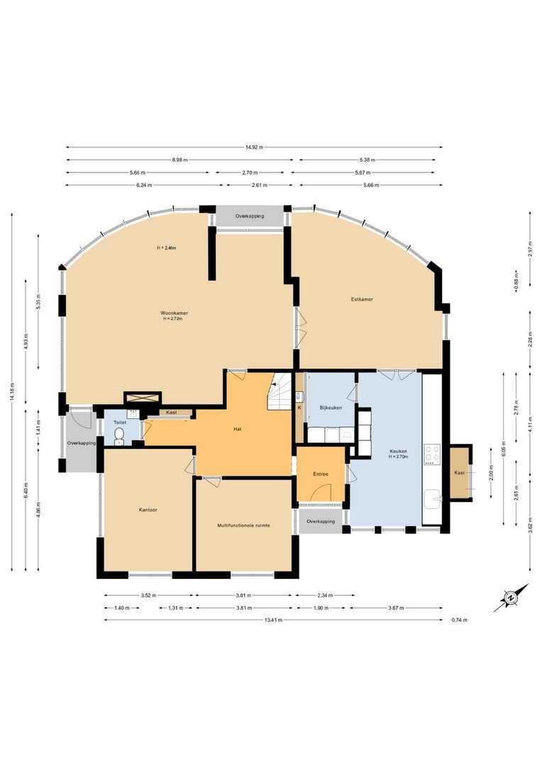 Atjehweg 16, Noordwijk plattegrond-1