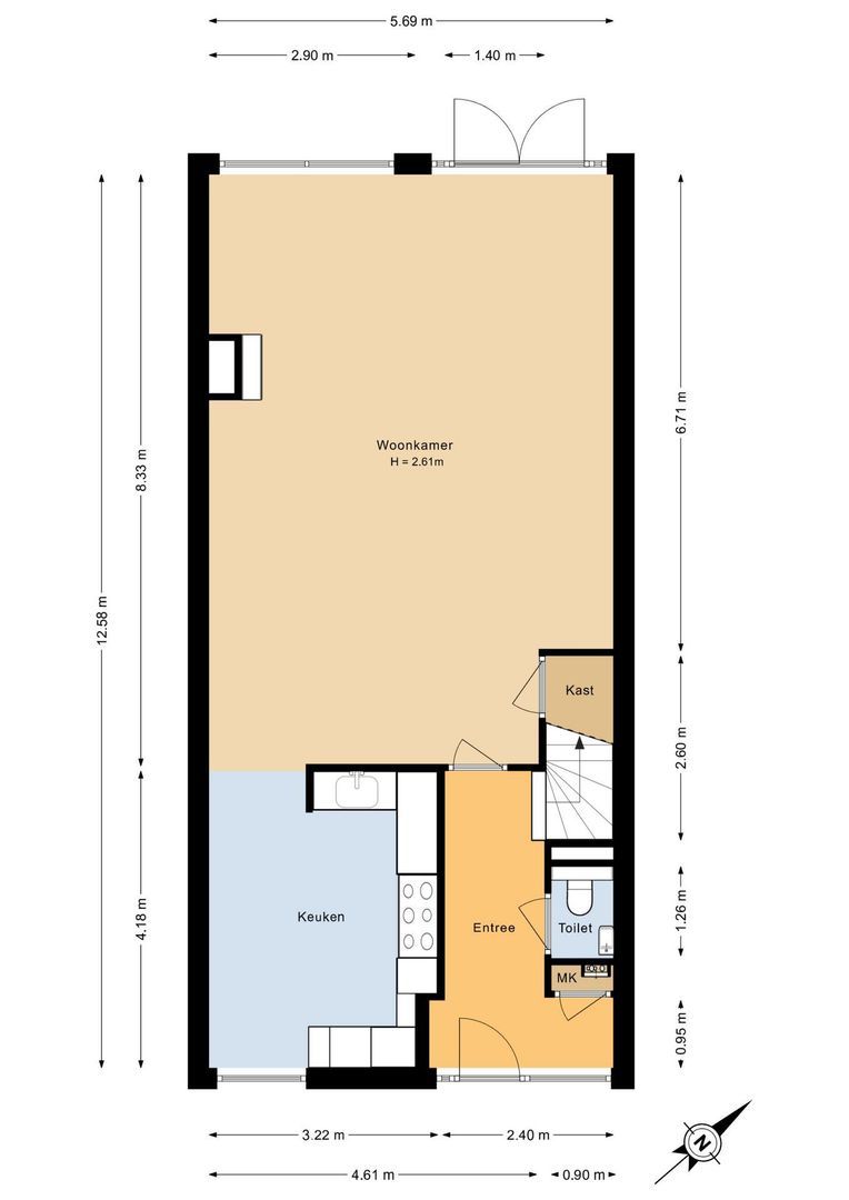 Overbeek 38, Noordwijk plattegrond-1