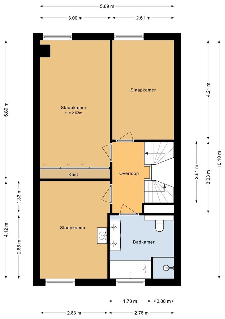 Overbeek 38, Noordwijk plattegrond-2