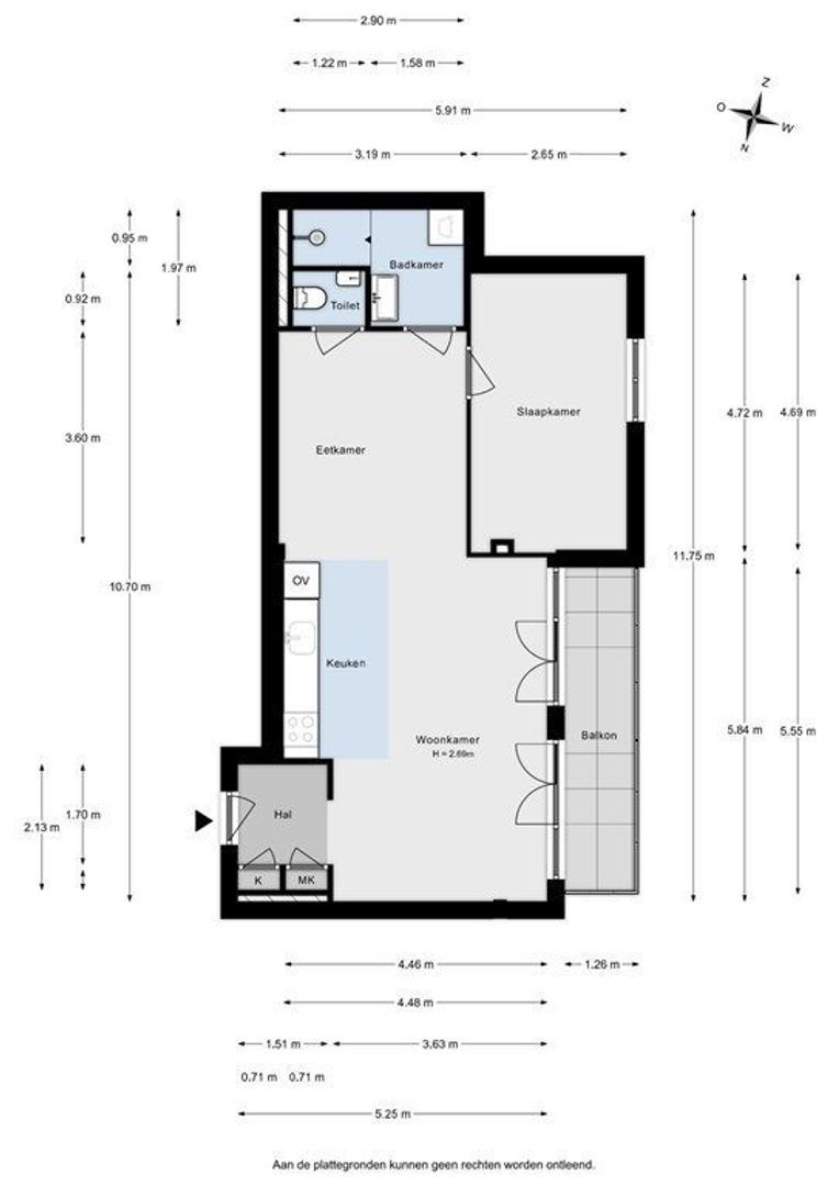 Van Vollenhovenstraat 3 909, Rotterdam plattegrond-32
