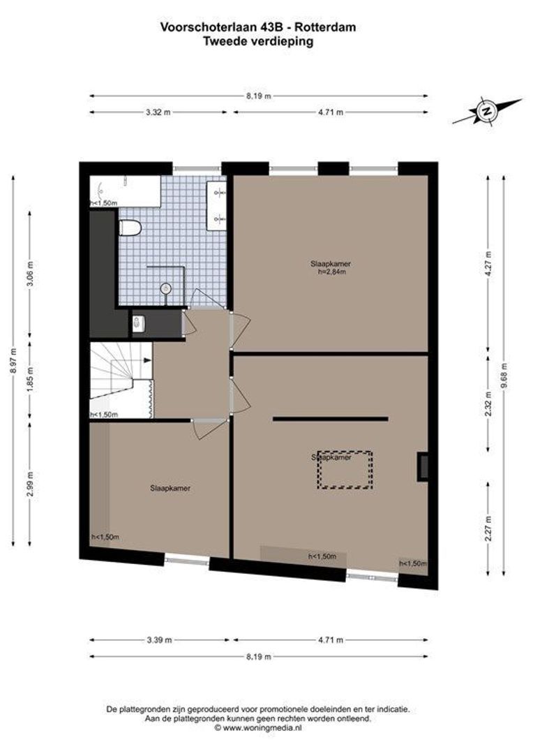 Voorschoterlaan 43 B, Rotterdam plattegrond-44