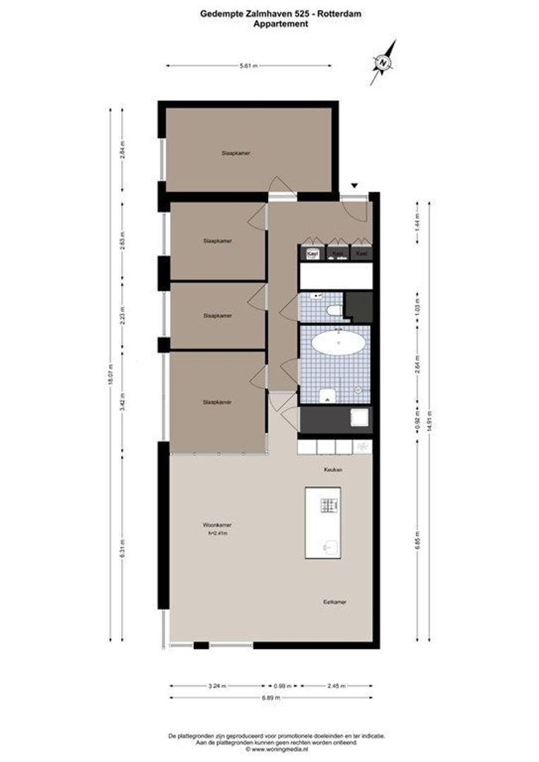 Gedempte Zalmhaven 525, Rotterdam plattegrond-46