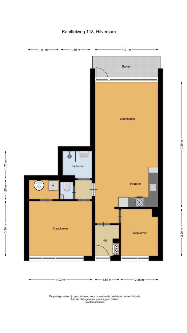 Kapittelweg 118, Hilversum plattegrond-0