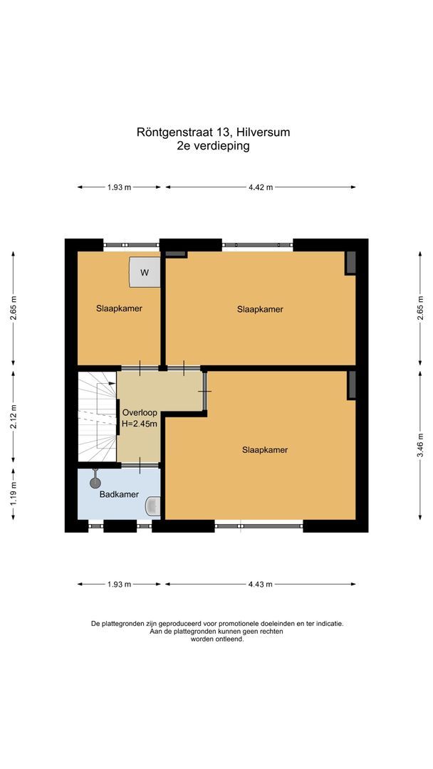 Röntgenstraat 13, Hilversum plattegrond-2