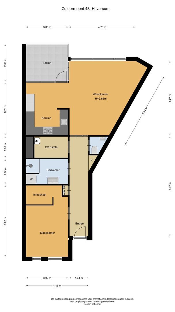 Zuidermeent 43, Hilversum plattegrond-0