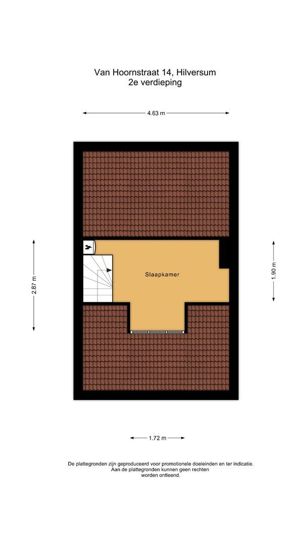 Van Hoornstraat 14, Hilversum plattegrond-2