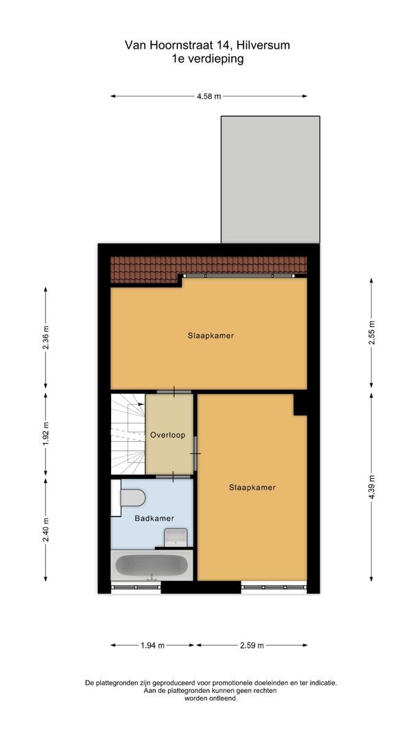 Van Hoornstraat 14, Hilversum plattegrond-1