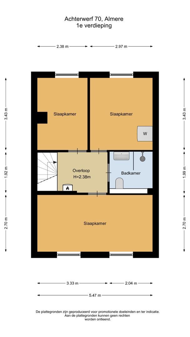 Achterwerf 70, Almere plattegrond-1