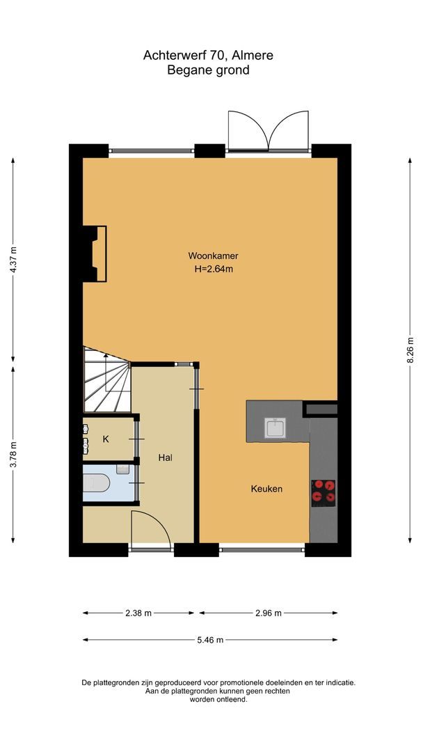 Achterwerf 70, Almere plattegrond-0