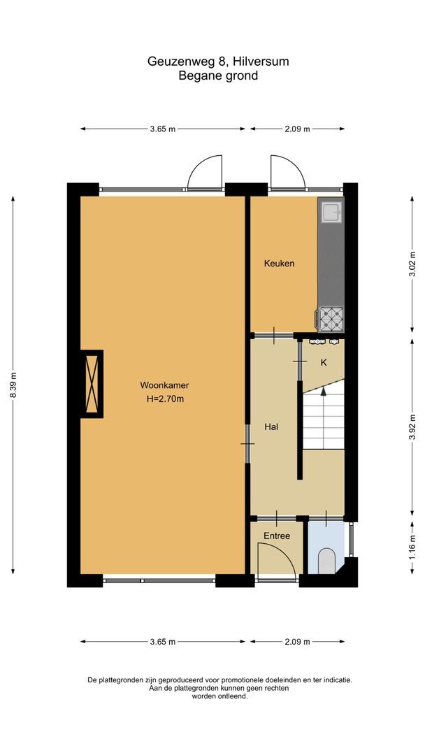 Geuzenweg 8, Hilversum plattegrond-0