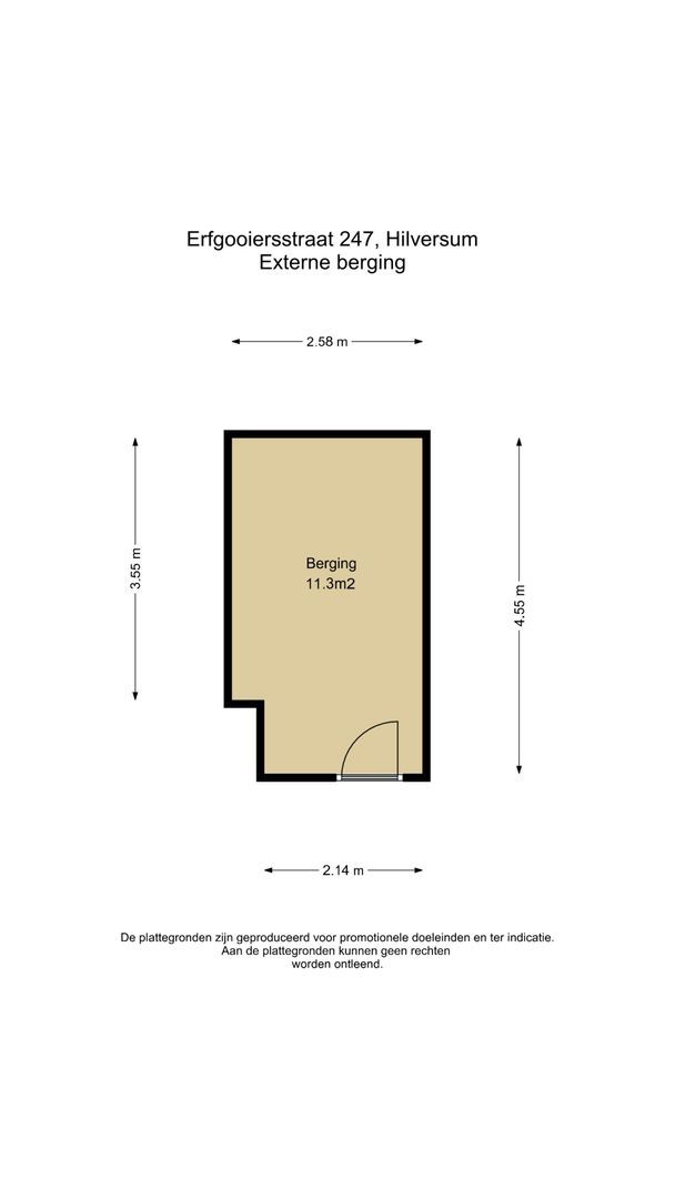 Erfgooiersstraat 247, Hilversum plattegrond-1