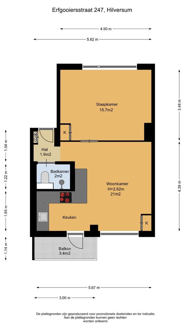 Erfgooiersstraat 247, Hilversum plattegrond-0
