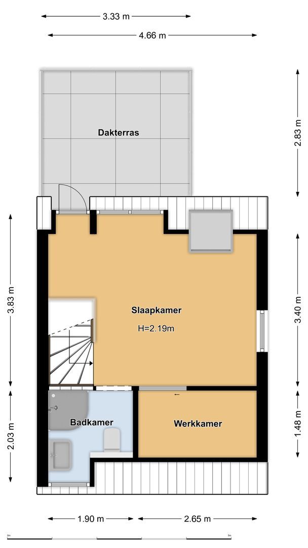 Noordereinde 257, 's-Graveland plattegrond-1