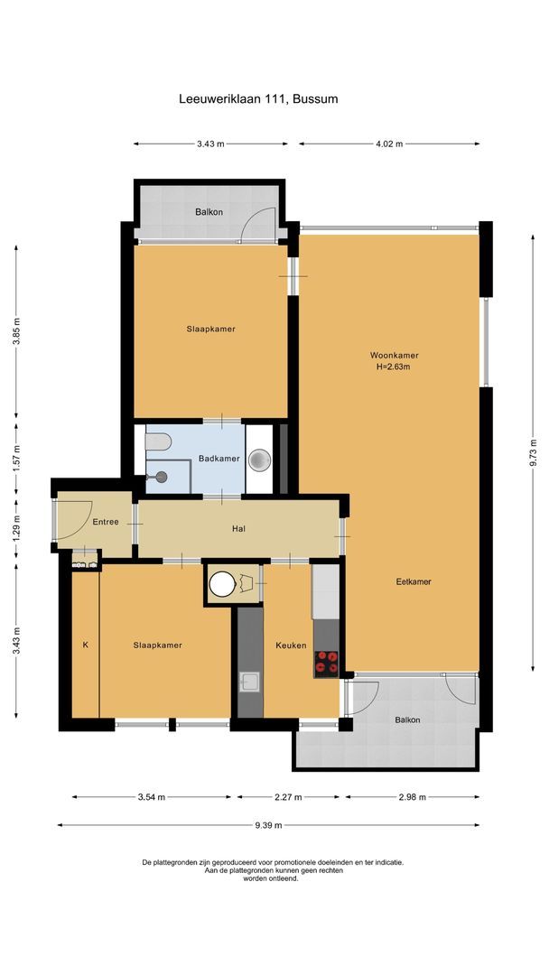 Leeuweriklaan 111, Bussum plattegrond-0