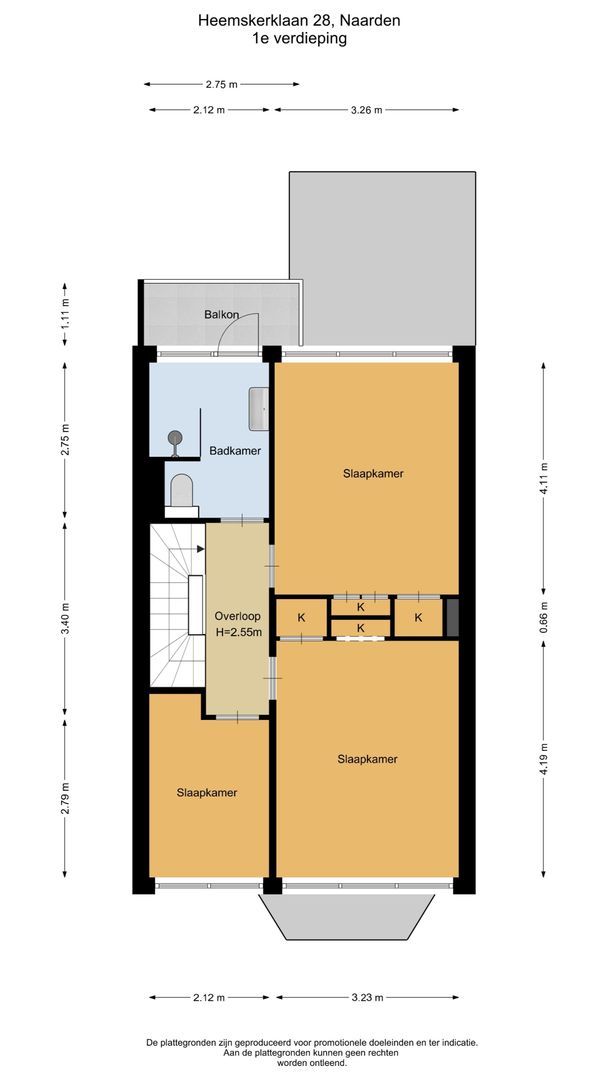 Heemskerklaan 28, Naarden plattegrond-1