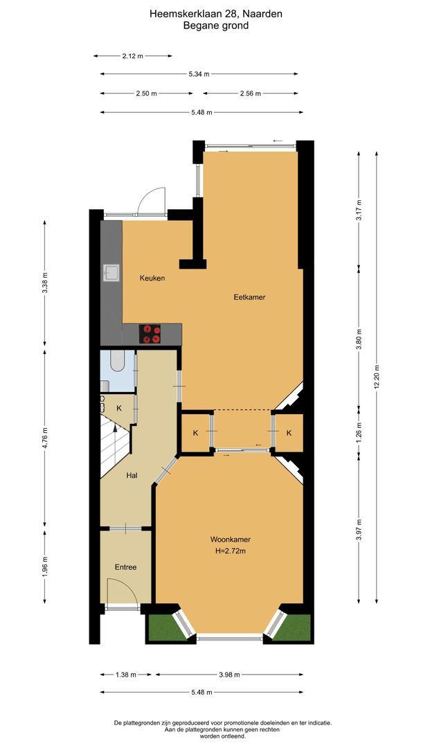 Heemskerklaan 28, Naarden plattegrond-0