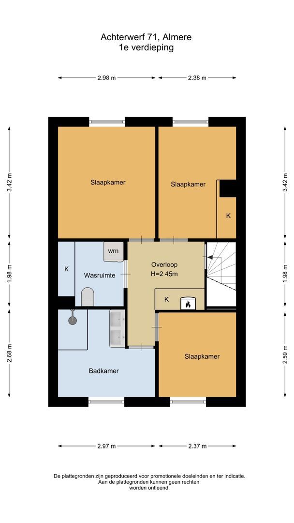 Achterwerf 71, Almere plattegrond-1