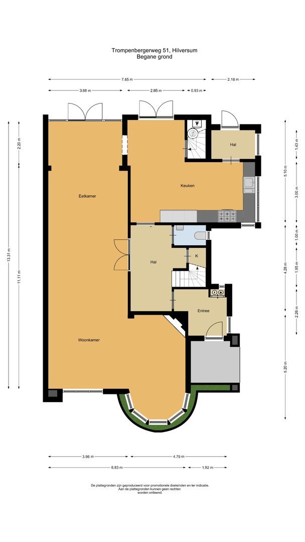 Trompenbergerweg 51, Hilversum plattegrond-0