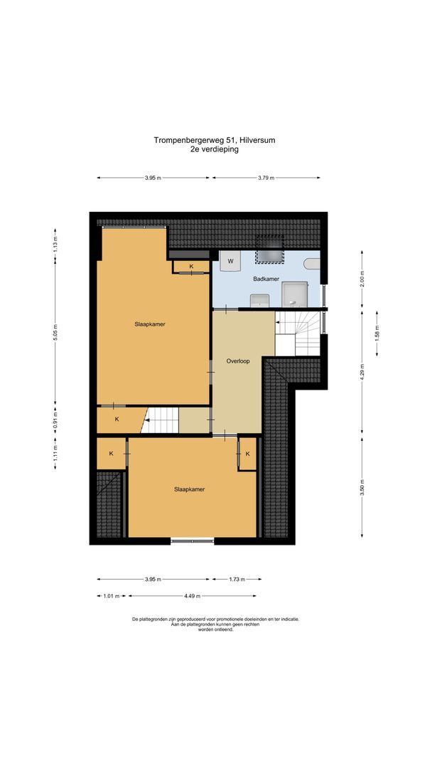 Trompenbergerweg 51, Hilversum plattegrond-2