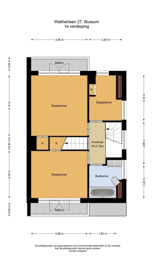 Waltherlaan 27, Bussum plattegrond-1