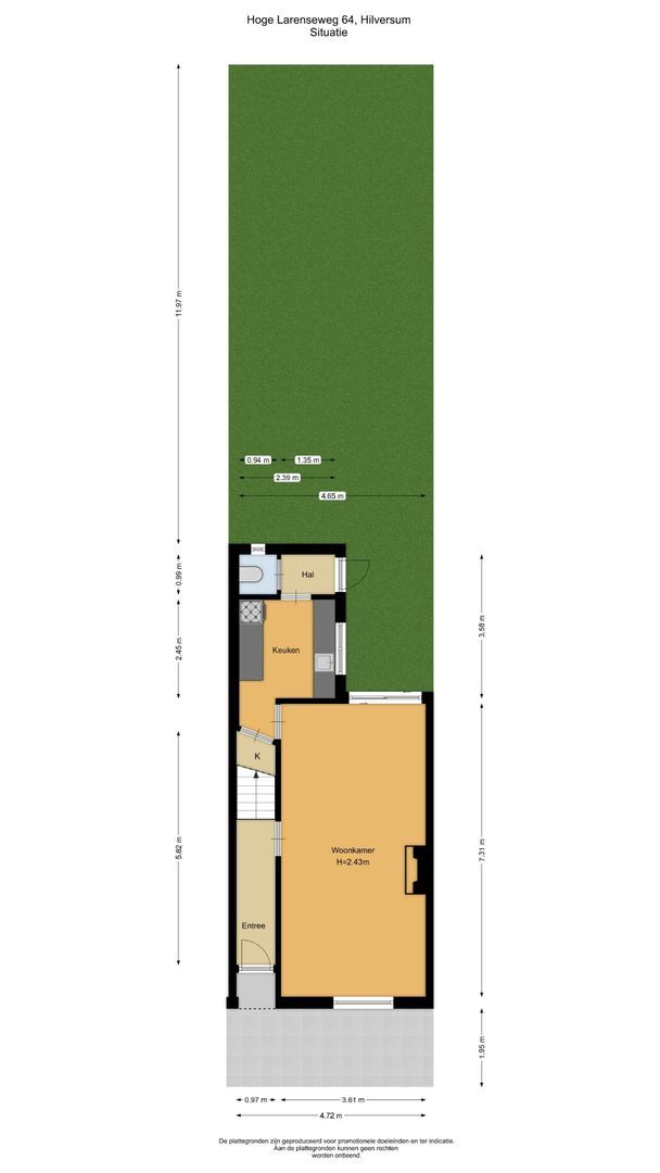 Hoge Larenseweg 64, Hilversum plattegrond-0