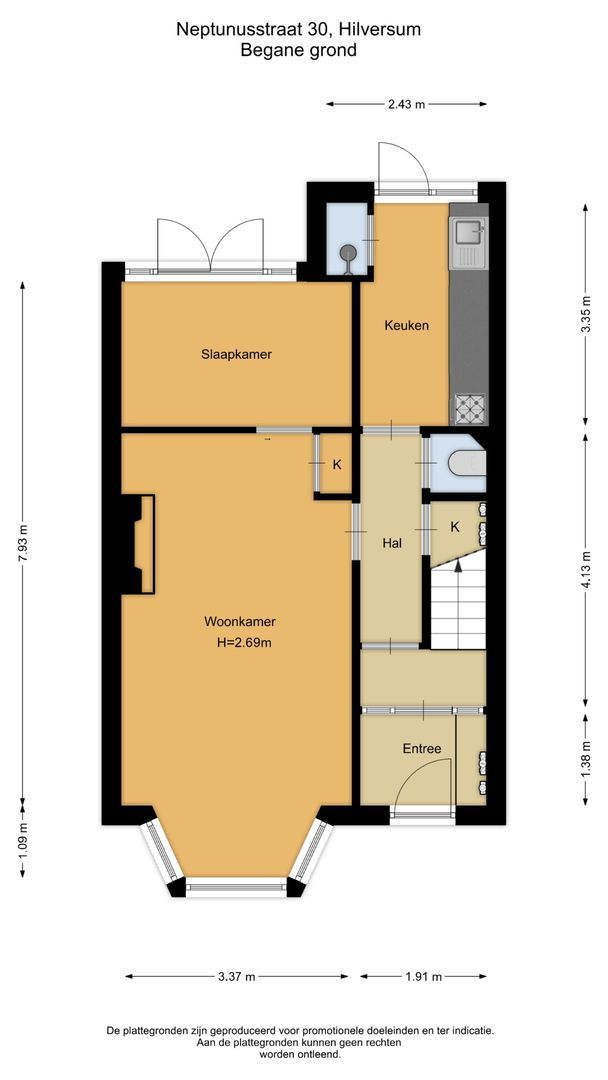 Neptunusstraat 30, Hilversum plattegrond-0