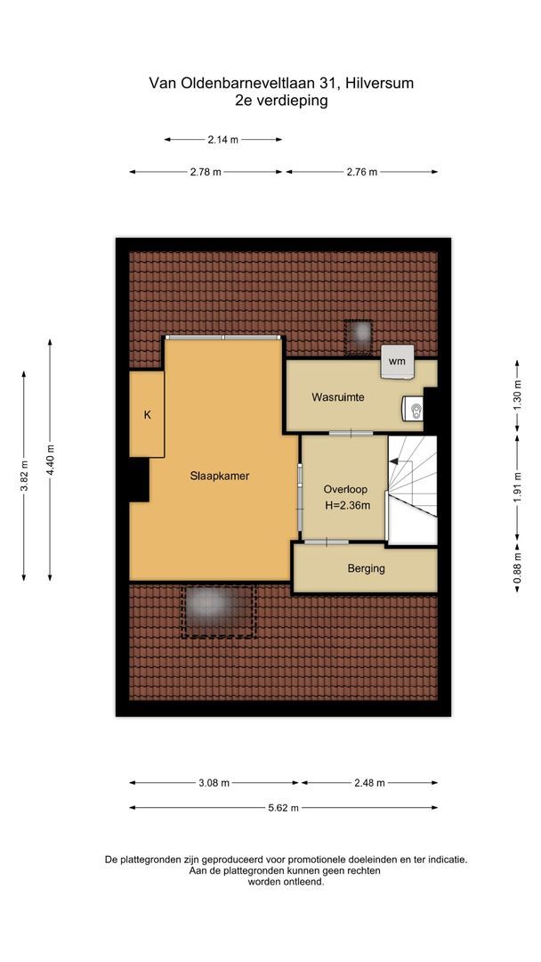 Van Oldenbarneveltlaan 31, Hilversum plattegrond-2