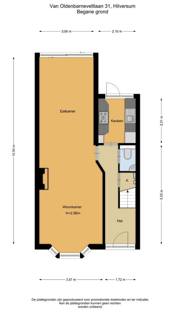 Van Oldenbarneveltlaan 31, Hilversum plattegrond-0