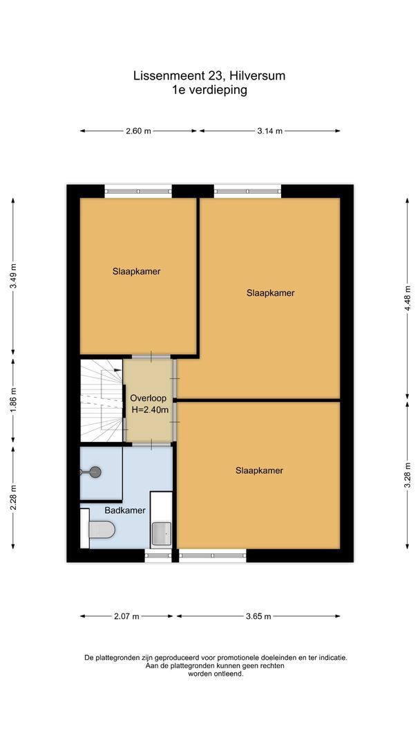 Lissenmeent 23, Hilversum plattegrond-2