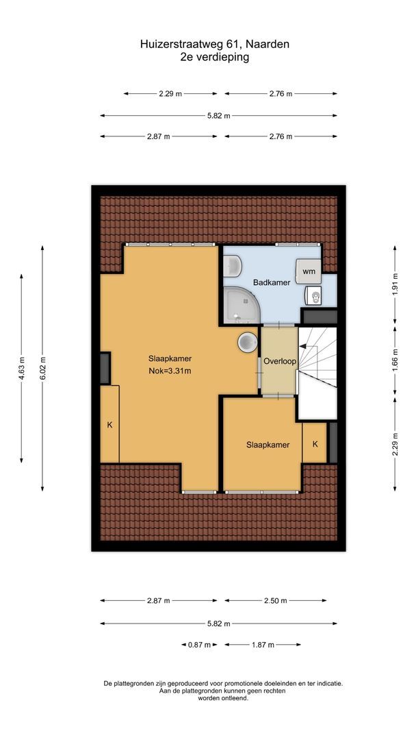 Huizerstraatweg 61, Naarden plattegrond-2