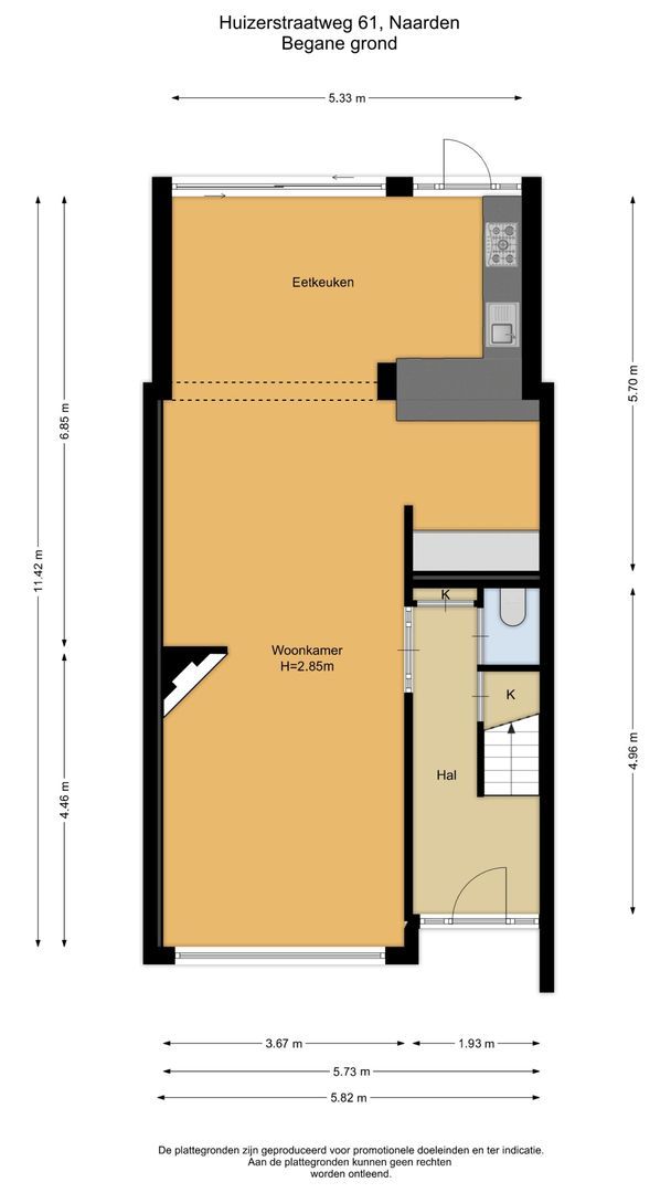 Huizerstraatweg 61, Naarden plattegrond-0