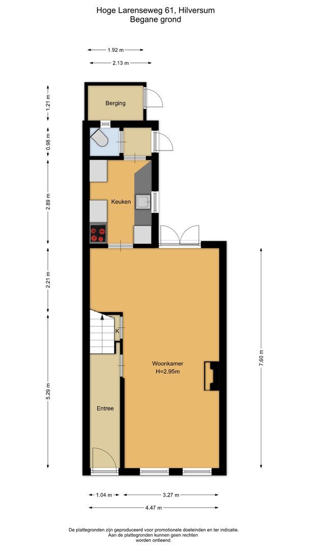 Hoge Larenseweg 61, Hilversum plattegrond-1