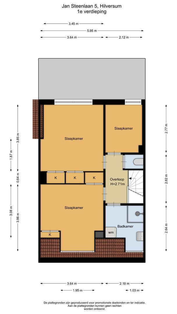 Jan Steenlaan 5, Hilversum plattegrond-1