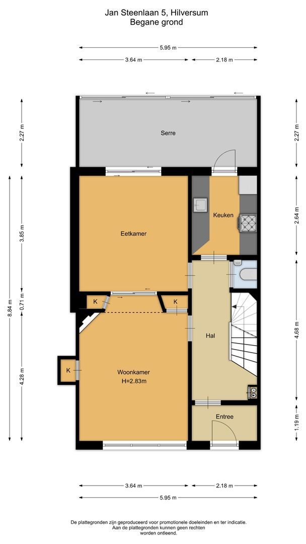Jan Steenlaan 5, Hilversum plattegrond-0