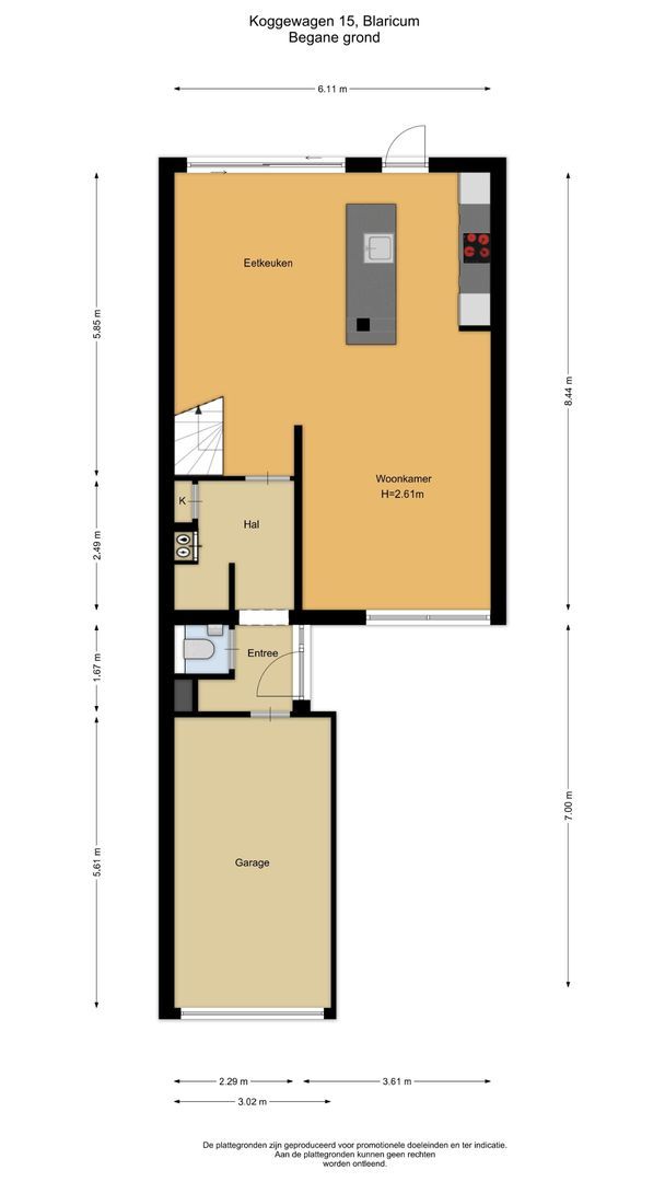 Koggewagen 15, Blaricum plattegrond-0