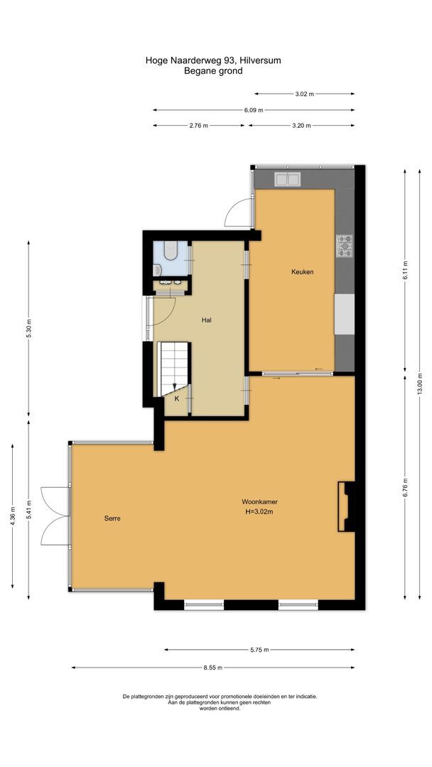 Hoge Naarderweg 93, Hilversum plattegrond-0
