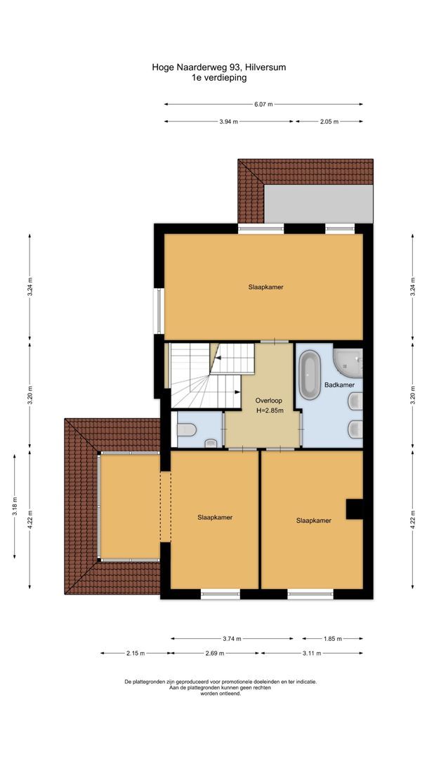Hoge Naarderweg 93, Hilversum plattegrond-1
