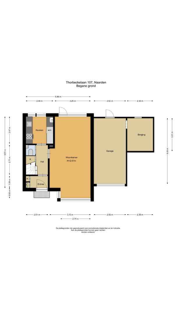 Thorbeckelaan 107, Naarden plattegrond-0