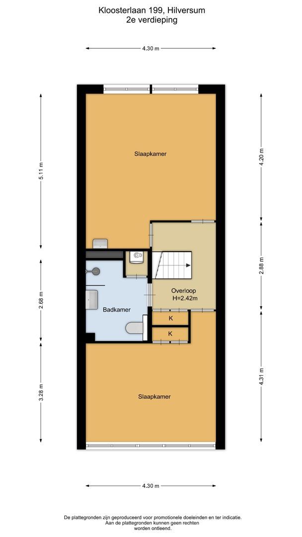 Kloosterlaan 199, Hilversum plattegrond-2